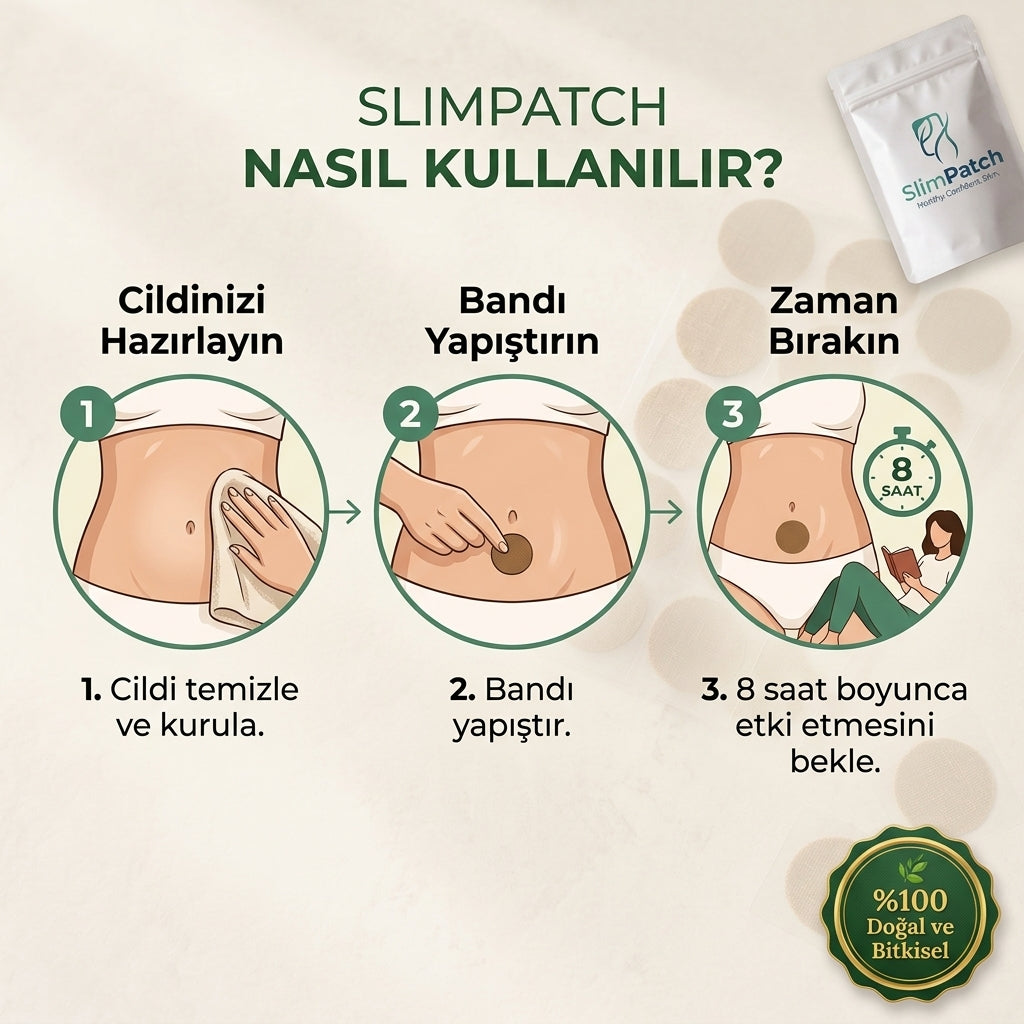 SlimPatch Orijinal Zayıflama Bantı | %100 Doğal Bölgesel Yağ Yakıcı